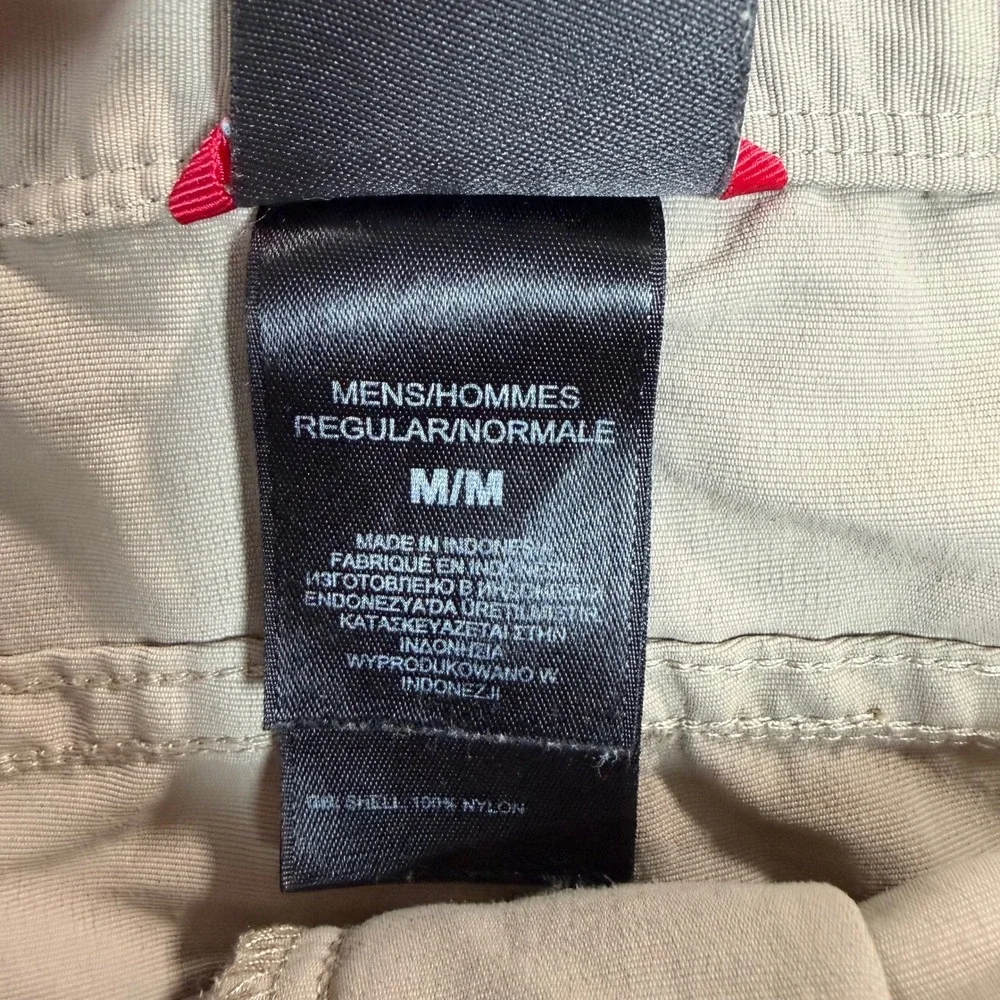 The North Face Mens Khaki Tan Nylon Cargo Hiking Shorts Size Medium 30 Waist
